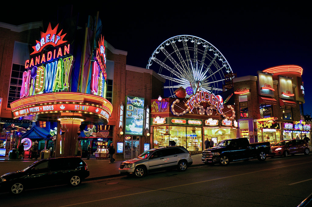 Clifton Hill at night (View #1)